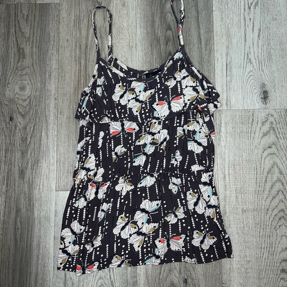 Beautiful 2000’s Peplum Butterfly Fly Tank Top 🦋 - Picture 2 of 4